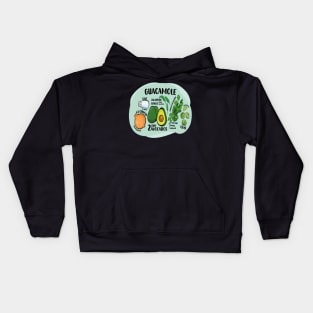 How to make guacamole illustrated recipe ingredients authentic mexican food guac Kids Hoodie